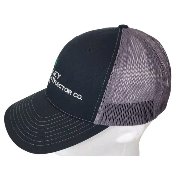 Trucker Hat Cap Mesh Snapback Valley Truck & Tractor Co Black Logo Ag Fishing - Picture 8 of 14